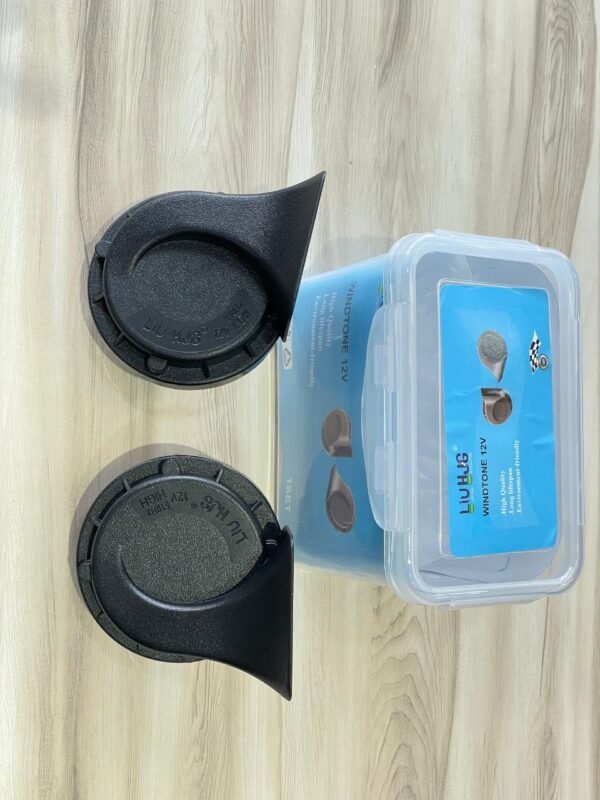 HJG Windtone Horn Set – Universal 12 V Dual‑Tone Horns, Pack of 2 (2‑Wheeler & 4‑Wheeler Compatible)