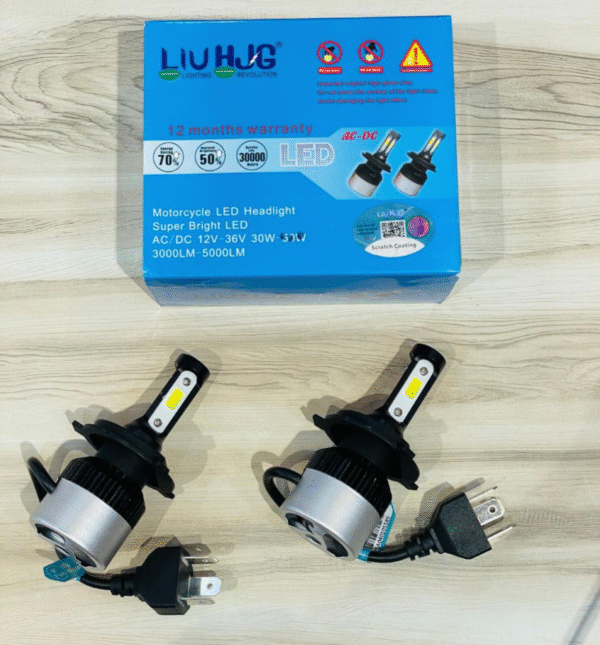 HJG Original Nighteye H4 LED Headlight Bulb – Single PC (H4 fitting, COB chips, ~6500K white)