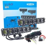 HJG Future Eyes 6 Lens Heavy with Remote Wiring Harness Kit 180W 6 Lens MEGA DRIVE Fog Light For Bike/Car/Thar/Jeep ( Cool White, 90W each * 2 = 180W Total ) - Pack of 2 HJG...