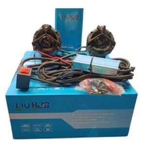 HJG Mercedes Y Lens Foglight with Wiring Harness Kit Ultra Wide Dual Intensity LED Driving Fog Lights White/Yellow (2*45W = 90W Total) Universal For All Cars & Bikes With Wiring...