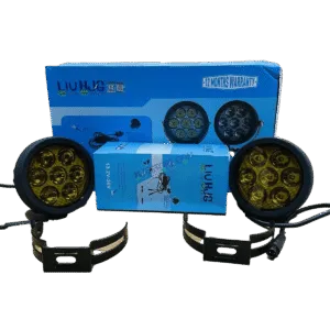 HJG Original 70W CREE 140W Dual Color Yellow/White LED Fog Lights with Wiring Harness Kit light Yellow Filter Cap Waterproof Light for Bikes, Cars, Jeeps Yellow Filter Cap