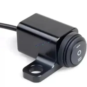 HJG Rear View Mirror Bracket Handlebar Switch Headlight On-Off Switch Handle Bar Grip For Universal For Bike Universal For Bike Mirror-Mount Switch- Waterproof Bike Switch for...