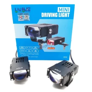 HJG Waymaker Fog Light Dual Colour Fog Light Mini Drive Yellow White & Red Devil Eye Slim Drive Light Version 4 With Red Devil Eye And Wiring With Canbus Universal For All Cars...