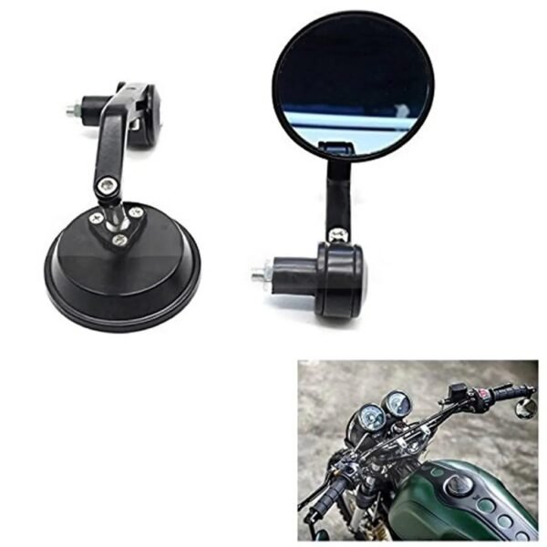 Mirror Black Set of 2 Compatible for Yamaha FZ-X